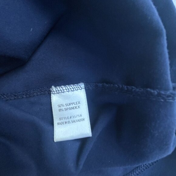 TravelSmith Womens Navy Blue 3/4 Sleeve Stretch Knit Shift Dress Small Stretch - Picture 4 of 8